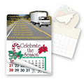 Cargo Truck Shape Custom Printed Calendar Pad Sticker W/ Tear Away Calendar